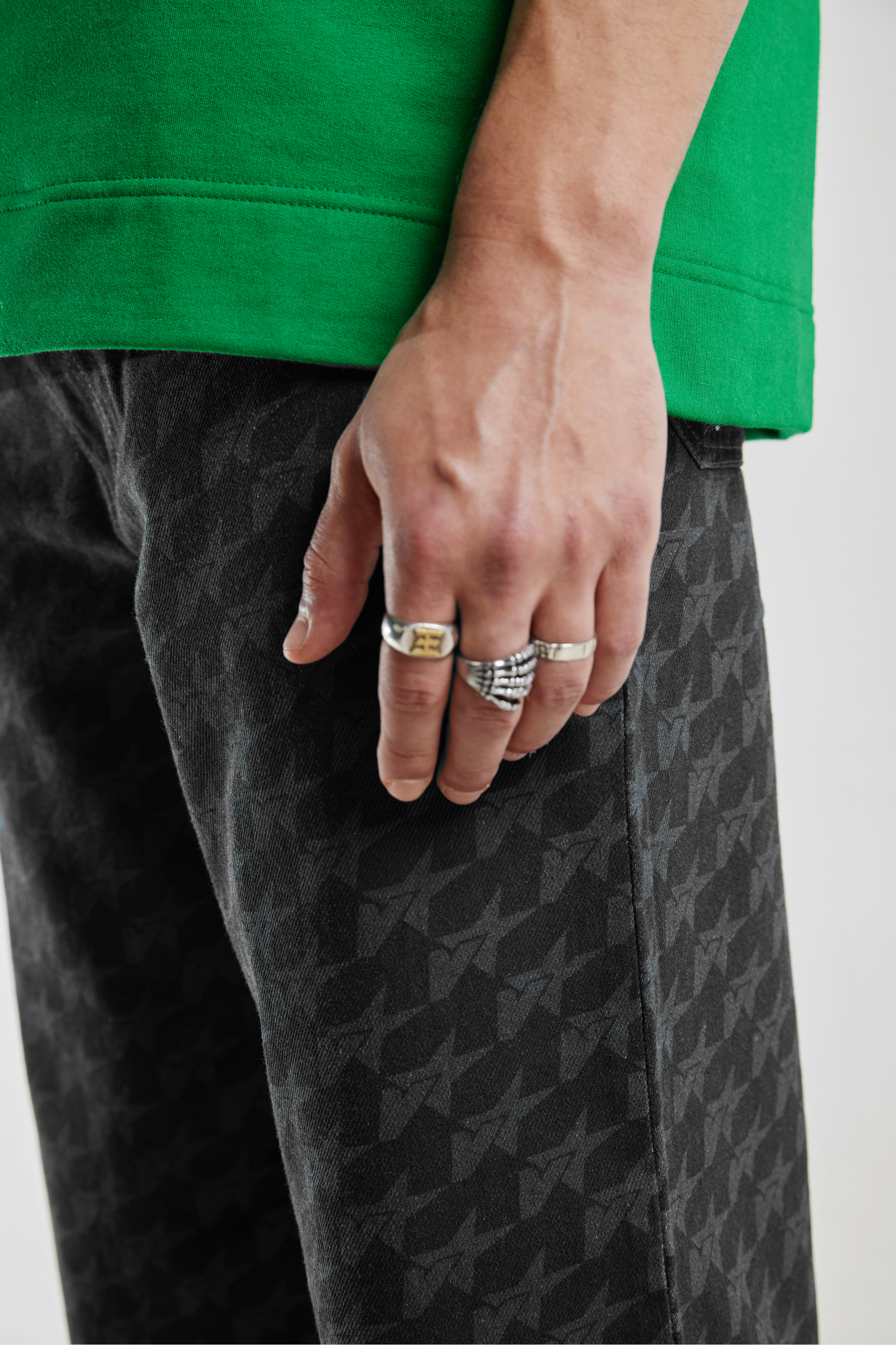 Printed Washed pants